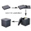 HomeHarmony Folding Storage Ottoman Seat, Stool, Toy Storage Box Linen Look (Light Grey Medium) 5