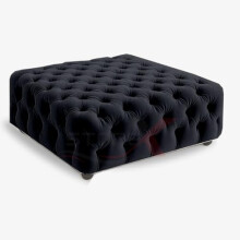 STOREX Diamond Tufted Ottoman Coffee Table – Velvet Upholstered Footstool Bench – Space-Saving & Oversized Sizes – Square Centerpiece for Living