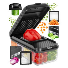 Fullstar Essential Vegetable Chopper & Mandoline Slicer - 2 Stainless Steel Blades - Veg Cutter & Dicer - Dishwasher Safe, BPA-Free (Essential 2-in-1,