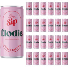 Sip French Martini Alcohol Free Cocktail Cans 24 Pack | Bar-Quality Mocktails Ready to Drink Made with Real Pineapple, Raspberry & Lime | No Added