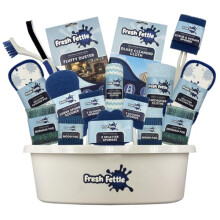 26Pc Complete Cleaning Caddy Kit With Microfibre Cloths, Sponge & Scourer's For Kitchen And Bathroom Cleaning - Home Cleaning Kit