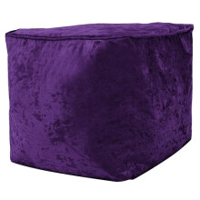 Luxurious Crushed Velvet Bean Bag Footstool | Indoor Home Living Room Filled BeanBag Pouffe | Ergonomic Design for Optimal Body Support | Sturdy