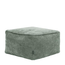 icon Amara Chenille Bean Bag Footstool, Sage Green, Pouffe Footstool with Filling Included, Footrest, Bedroom, Living Room, Living Room Furniture