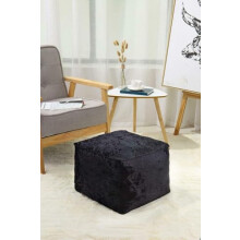 Artistic Fashionista Limited Crushed Velvet Bean Bag Cube Footstool – Soft Touch Square Beanbag Pouffe Ottoman – Comfortable Indoor Seat & Lounge