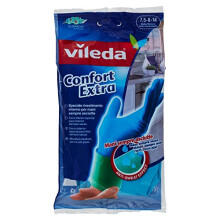 Vileda Comfort and Care Rubber Gloves with Chamomile Lotion Size M, 1 Pair