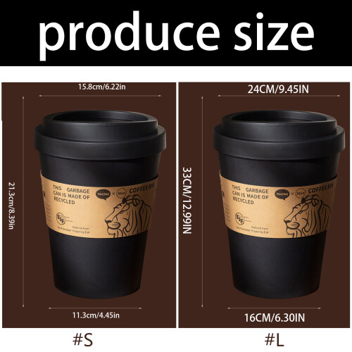 Tabletop Coffee Cup Waste Bin 17cm / 25cm Useful Trash Can-1 1 1