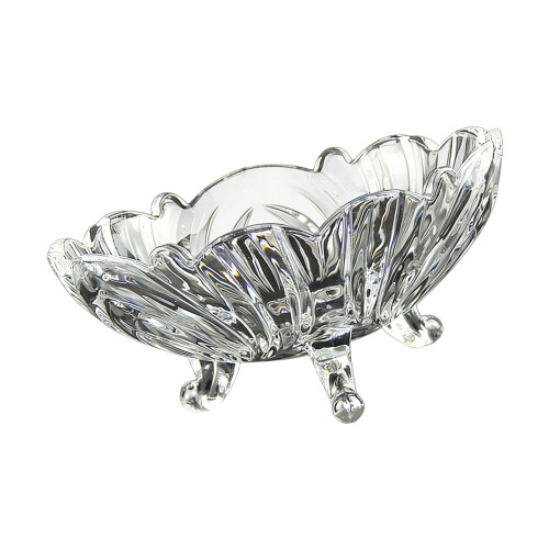 Large Visible Glass Presentation Plate Bowl-Transparent color