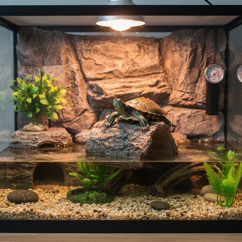 (L) Waterproof Anti-Slip Turtle Basking Platform