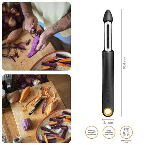 Fiskars Fiskars 1079960 Pelapatate FF con lama mobile 1