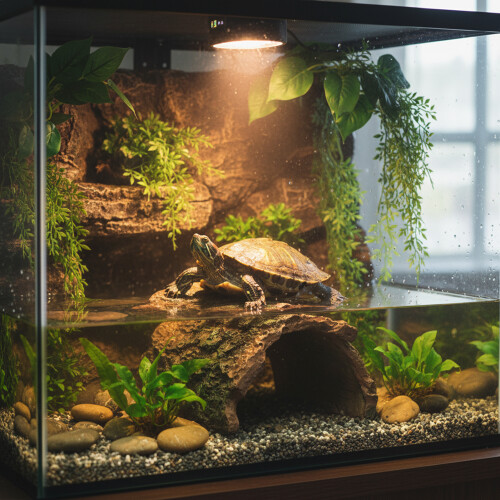 (L) Turtle Basking Platform - Waterproof & Anti-Slip Resin Decor 1