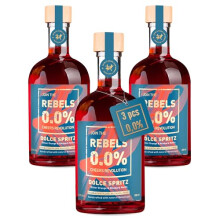 REBELS 0.0% Dolce Spritz | Alcohol-Free Spritz | Double-Distilled for Intense Aroma| Vegan Natural Botanicals | Mocktails | 500ml x 3packs