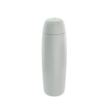 Alessi Food à porter SA05 G, Double wall thermo insulated bottle in coloured 18/10 stainless steel, grey and thermoplastic resin. Infuser and