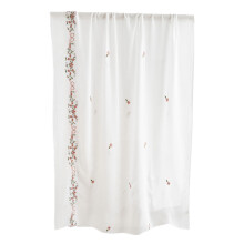 Fashionable Floral Hijab Scarf Breathable Chiffon Fabric-White