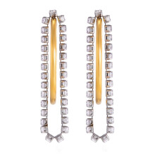 Boucles d'oreilles pendantes multicolores élégantes en forme de