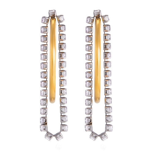Boucles d'oreilles pendantes multicolores élégantes en forme de