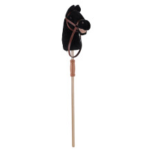 Stick Horse Plush Hobby Horse on a Stick with Wood Wheels-A