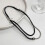 Collier tendance polyvalent en cuir noir et chaîne-argent 7