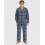 True Face (2XL, Navy) Mens Cotton Blend Check Pyjama Set 1
