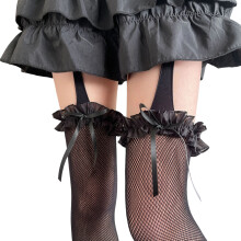 Ademende netkousen Elegante avondvisnetkousen verbeteren-Zwart
