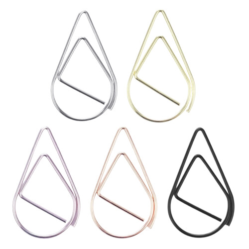 100 pièces signets papier classeur Clip couleur mode-Violet 1