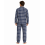 True Face (2XL, Navy) Mens Cotton Blend Check Pyjama Set 2