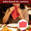 1 pack Solid Color Printed Paper Napkin  (red) 4