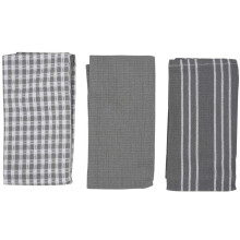 Classic Kitchen Towels, Natural Cotton, the Best Tea Towels, 18 X 25 Inch, 60 Pack, White with Grey Stripe