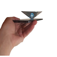 Holomonster Startpakke: Hologrampyramide og 3 kort