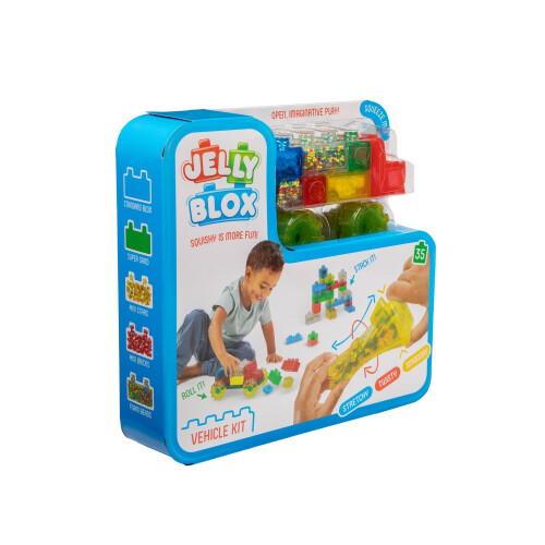 Jelly Blox lastebilsett, 35 myke sensoriske brikker 2