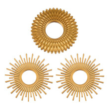Gold Mirrors for Wall Pack of 3 - Wall Mirrors for Room Decor & Home Decor Mirrors for Wall Decor Decorative Mirrors