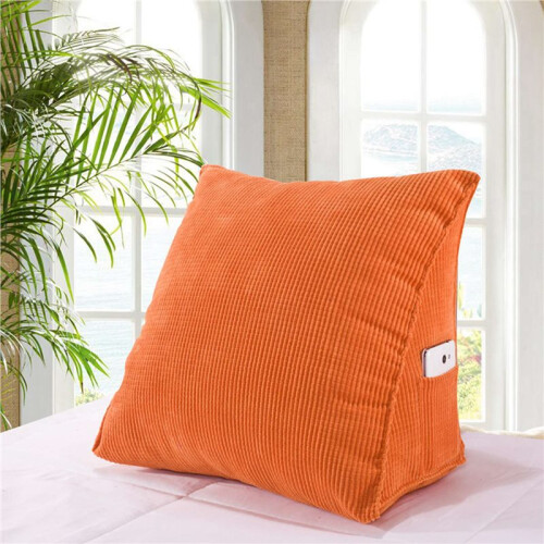 3X Solid Color Reading Backrest Cushion Wedge Pillow Thick Lumbar Back Pad 2