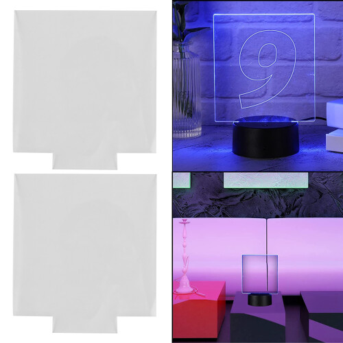 Acrylic Sheet Clear Cast for LED Light Base Table Signs DIY Display Projects  Led Lights for Projects 6 Pieces 2