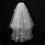 Voile de mariage orné de perles blanches romantiques, 5