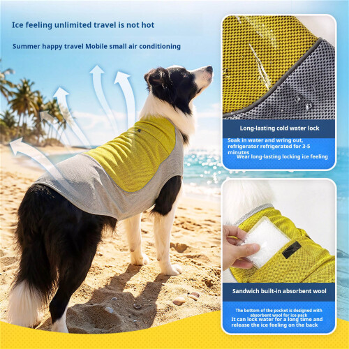 T-Shirt Cool pour chien, pull avec refroidissement-Rose rouge XL 2