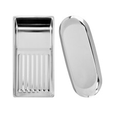 Nagelinstrumenten Sanitizer Trays gemaakt van premium-Zilver