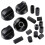 (Black) 4PCS Gas Knob Covers - Easy Install Kitchen Replacement 5