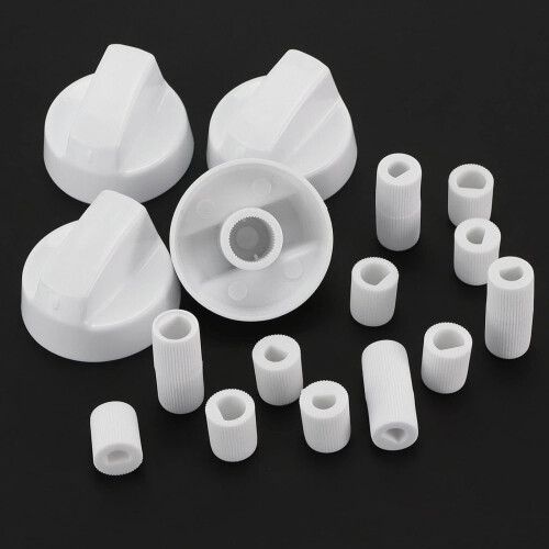 (Black) 4PCS Gas Knob Covers - Easy Install Kitchen Replacement 1