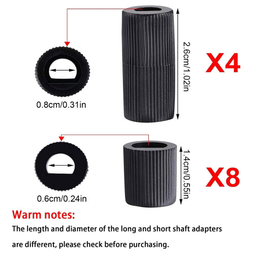 (Black) 4PCS Gas Knob Covers - Easy Install Kitchen Replacement 2