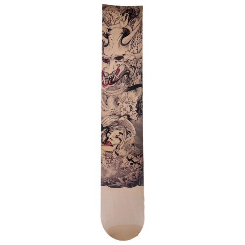 Trendsetting Single Legged Printed Stocking With Colorful-H