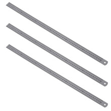 3X Stainless Steel 60cm 23.6 Inch Measuring Long Straight Ruler