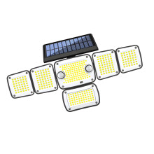 Weatherproof Plastic Solar Wall Lamp 6 Panels Automatic-1