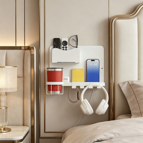 Petite unité de rangement pour table de lit conçue avec un-Noir 1