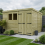 10 x 9 Pent Shed Tanalised (Double Door, With Windows) 1