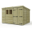 10 x 9 Pent Shed Tanalised (Double Door, With Windows) 2