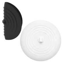 Odors Proof Silicone Drain Plug Nonslip-White and black