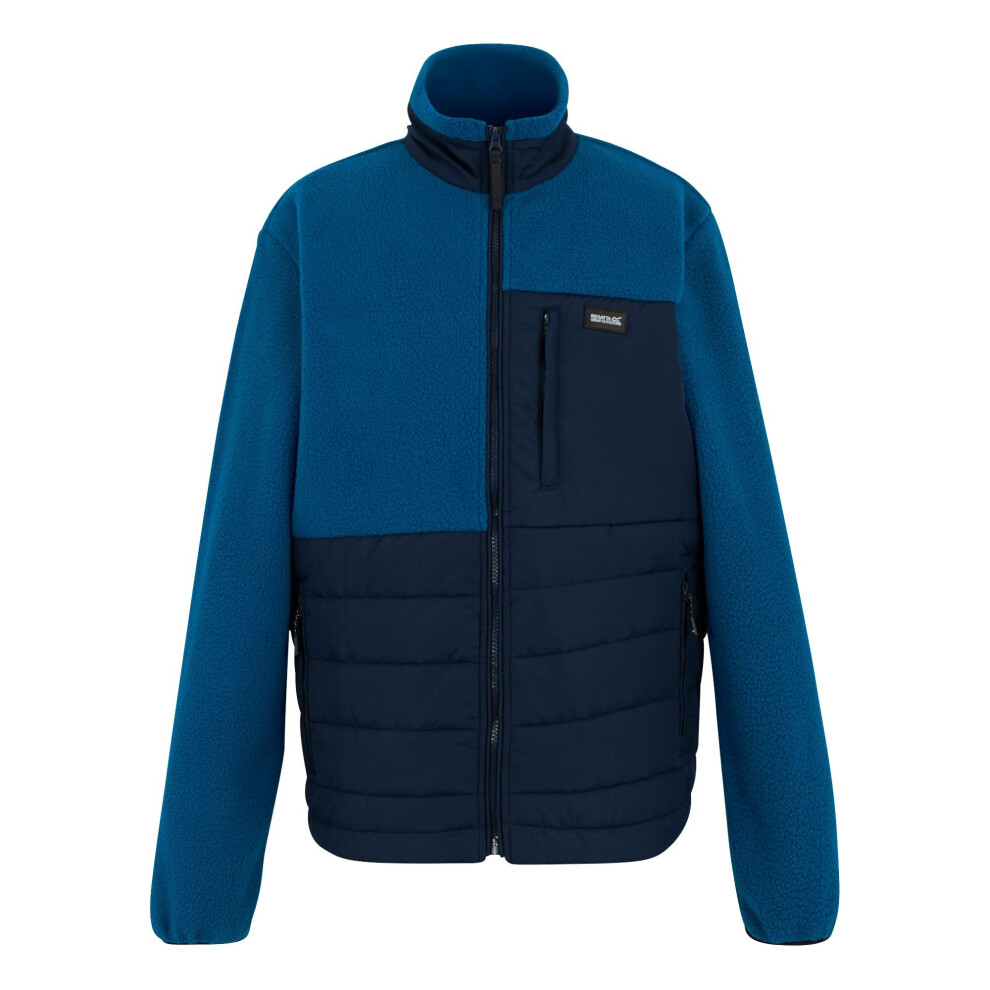 Regatta (M, Navy/Snorkel Blue) Mens Frankie Borg Full Zip Hybrid Jacket