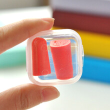 (red) Soft Earplugs for Sleeping, Snoring & Travel (50 Char)