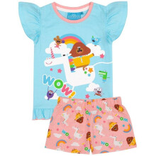 (2-3 Years, Blue/Pink) Hey Duggee Girls Unicorn Frill Pyjama Set