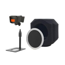 Protetor de Isolamento Acústico para Microfone, Espuma Cilíndrica, Capa para Gravação de Áudio Nítida para Microfones, C
