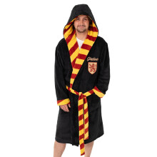 (L, Black) Harry Potter Unisex Adult Gryffindor Hooded Robe